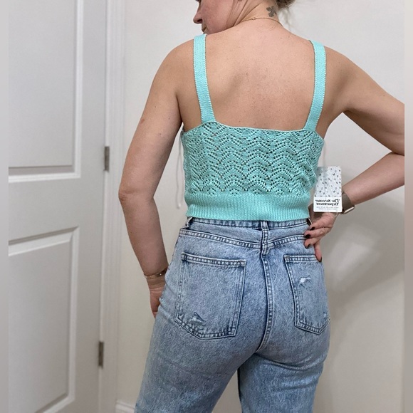 Lace Up Summer Knit Crop Top - Picture 6 of 7